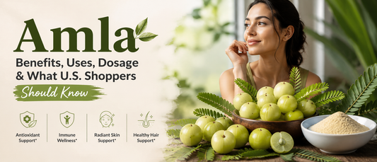 Fresh amla fruit and amla supplement capsules for healthy aging
