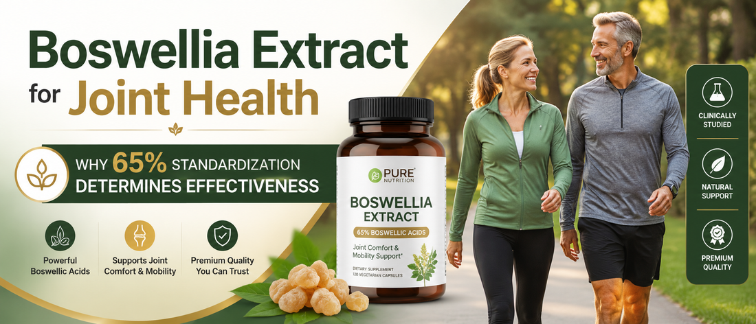 Adult couple enjoying a morning walk after choosing a standardized Boswellia extract for joint health.