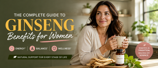 Healthy woman using a ginseng supplement as part of her daily wellness routine