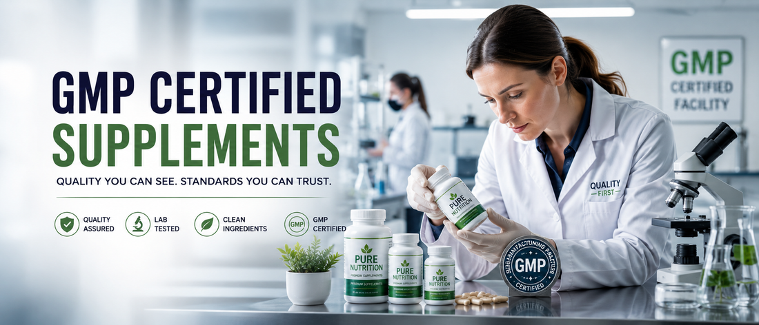 Quality control inspection for GMP certified supplements in a US manufacturing facility