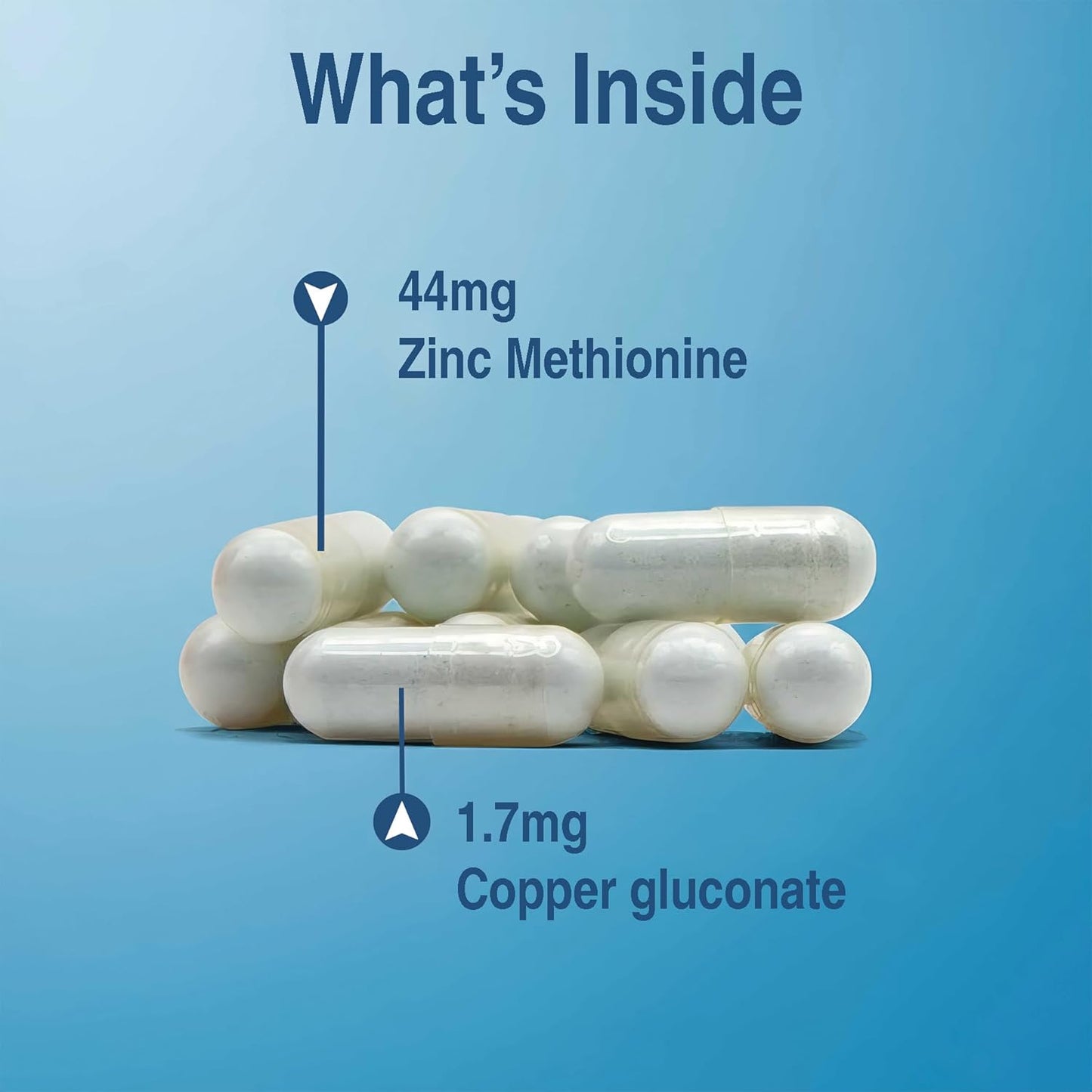 Pure Nutrition Zinc Methionine + Copper Dietary Supplement – 45.7 mg | 240 Veg Capsules
