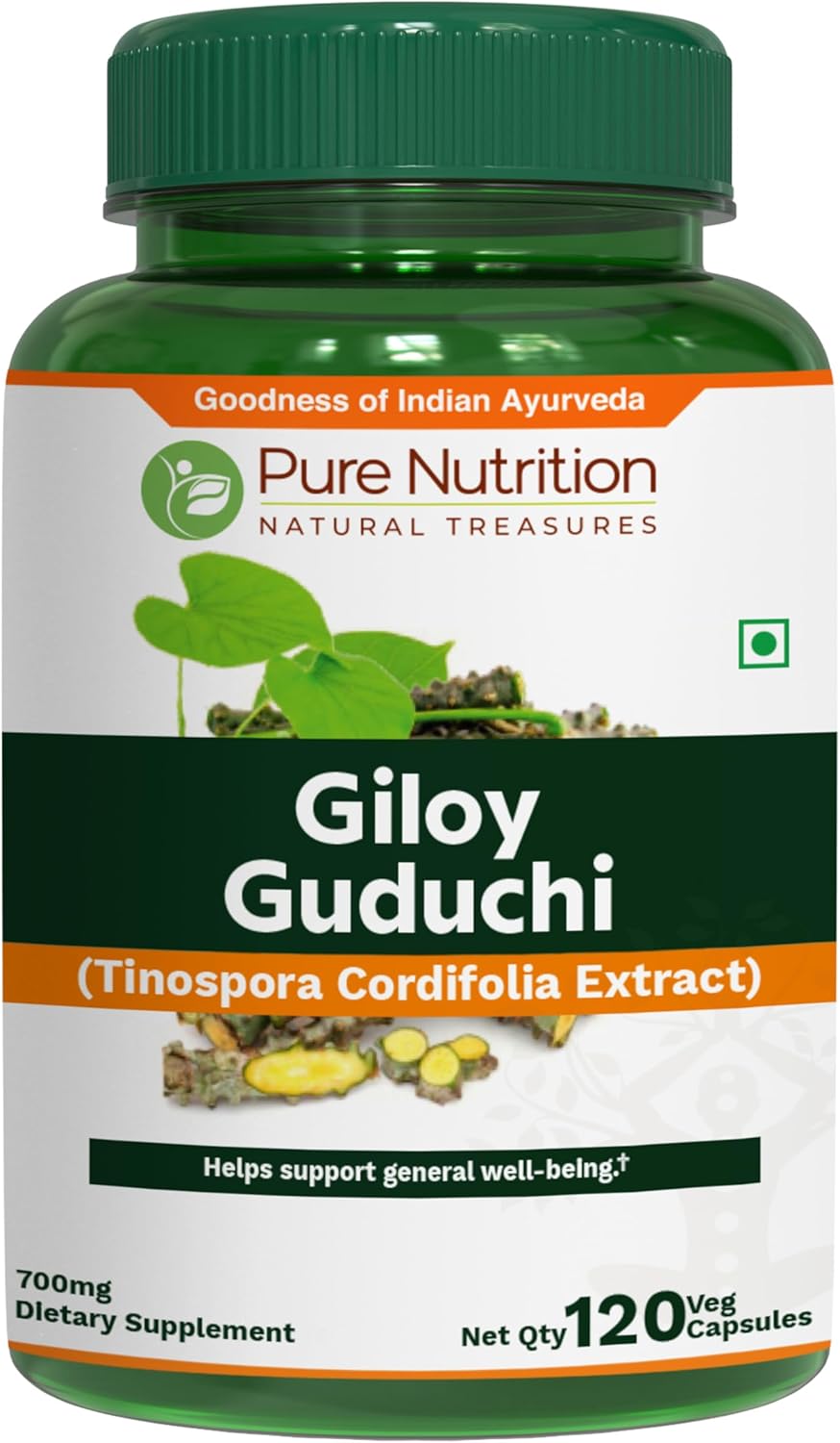 Giloy Extract Capsules – 500 mg (Guduchi) | Immune Support, Antioxidant & Herbal Wellness Supplement