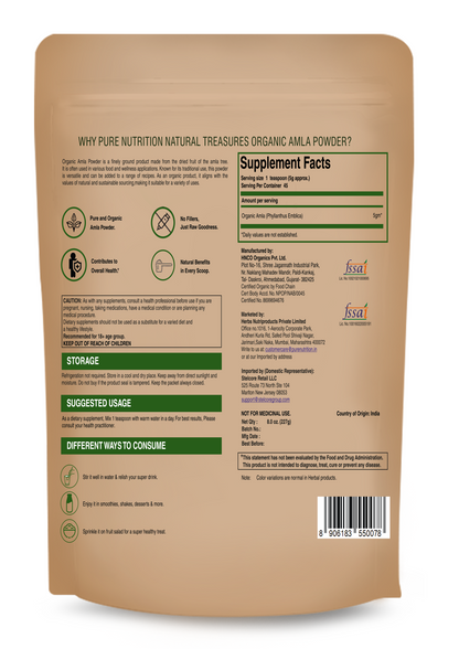 Pure Nutrition Organic Amla Powder | 227 g