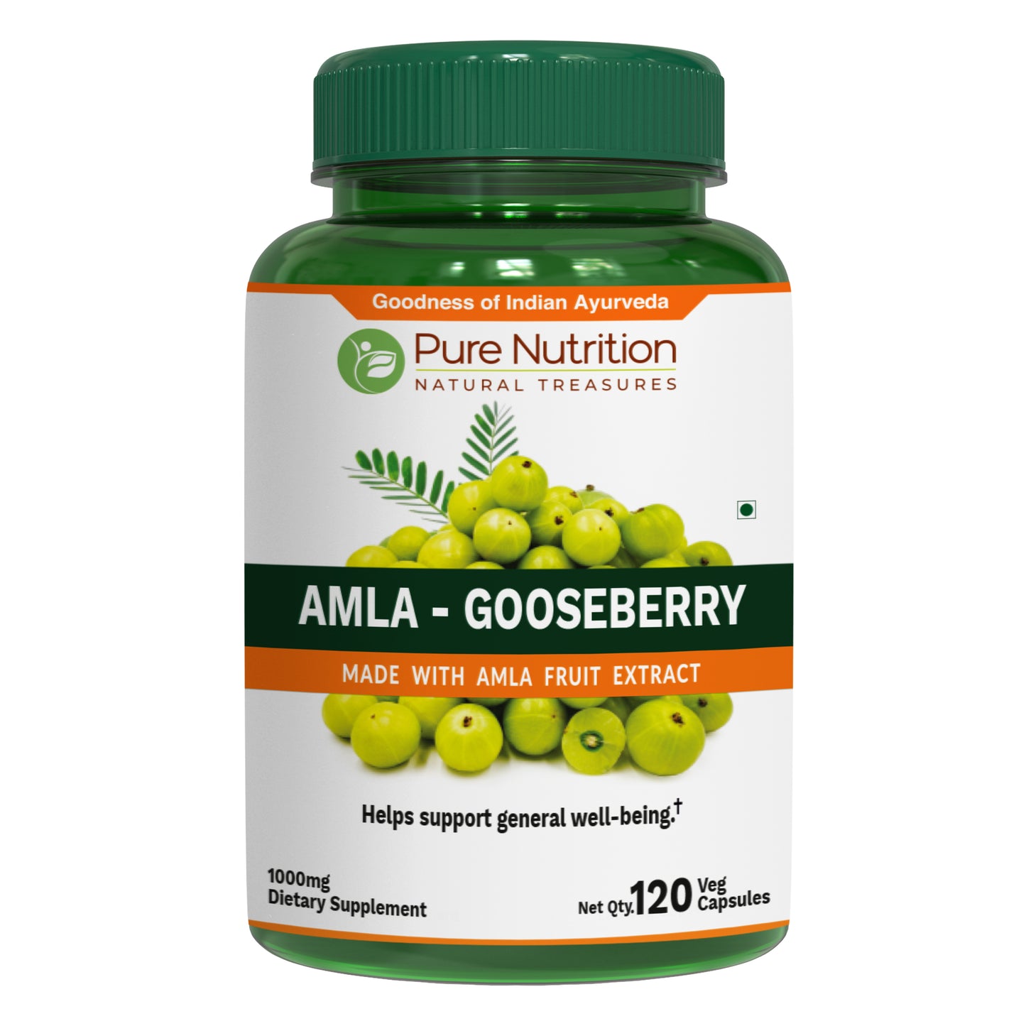 Amla Extract (Indian Gooseberry) Capsules – 1000 mg | Immune Support, Skin & Hair Health | Rich in Vitamin C & Antioxidants