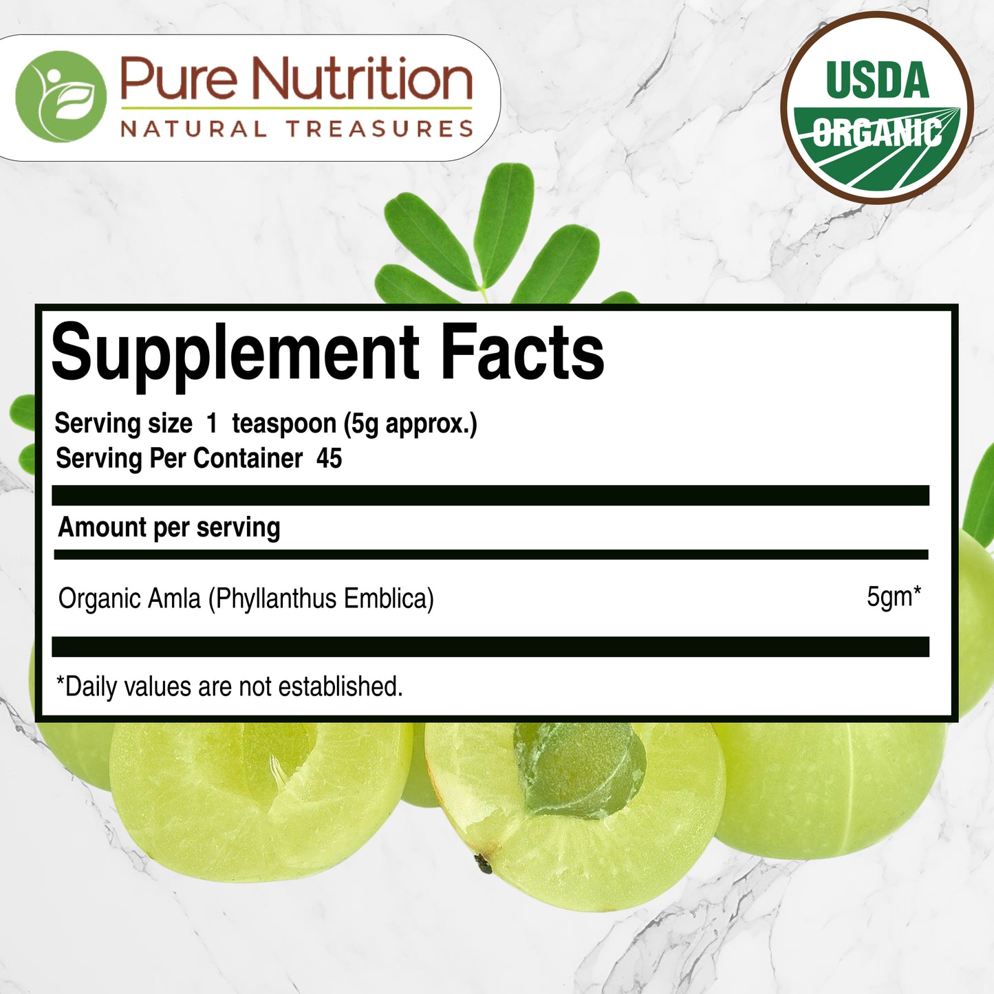Pure Nutrition Organic Amla Powder | 227 g