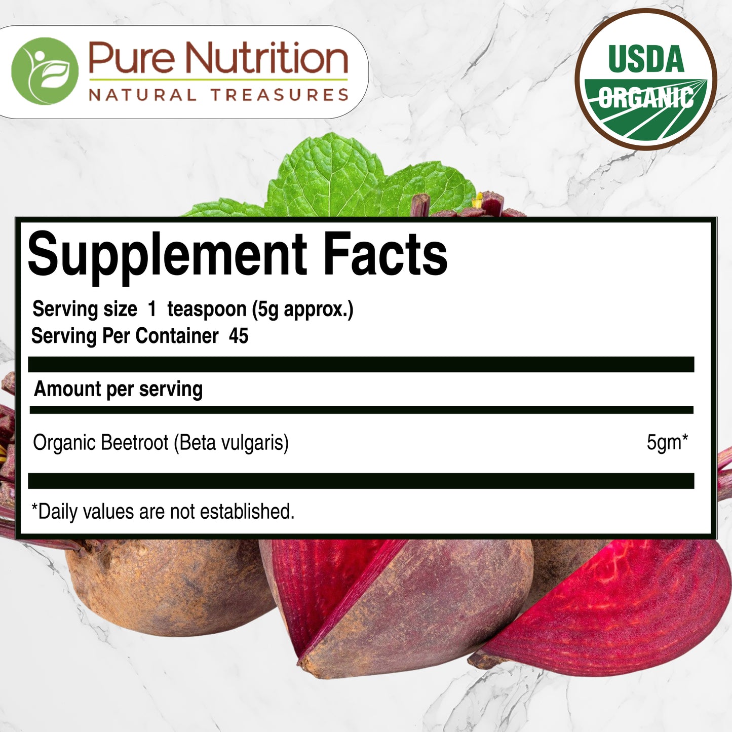Pure Nutrition Organic Beetroot Powder – 227 g