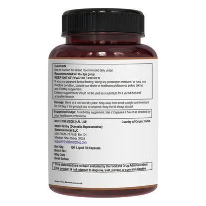 Pure Nutrition Flaxseed Oil 1000mg – 120 Veg Capsules | Rich in Omega-3, Omega-6 & Omega-9 | Supports General Wellness