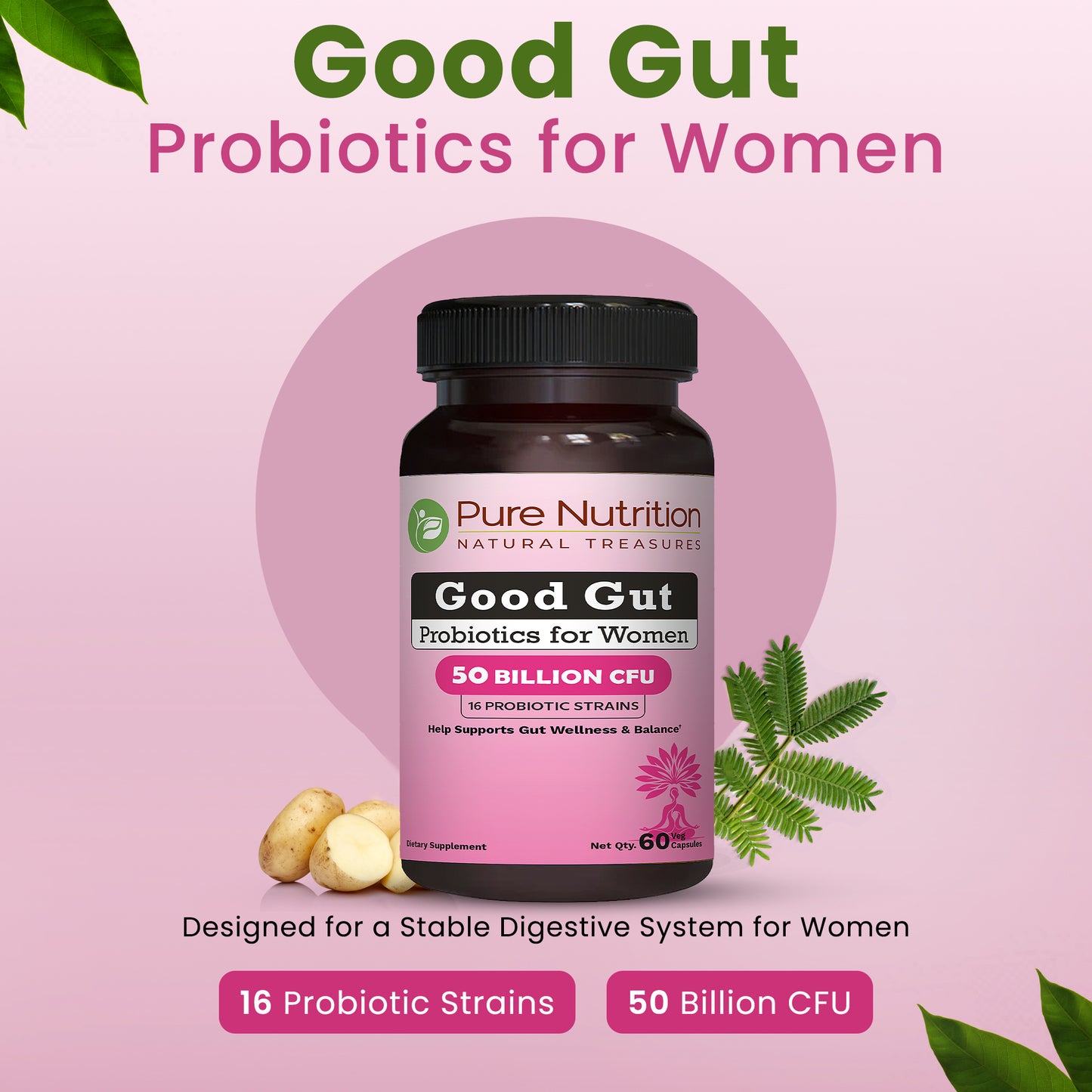 Pure Nutrition Good Gut – Probiotics for Women