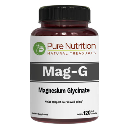 Mag-G – Magnesium Glycinate Supplement | Veg Tablets | Supports Overall Wellness