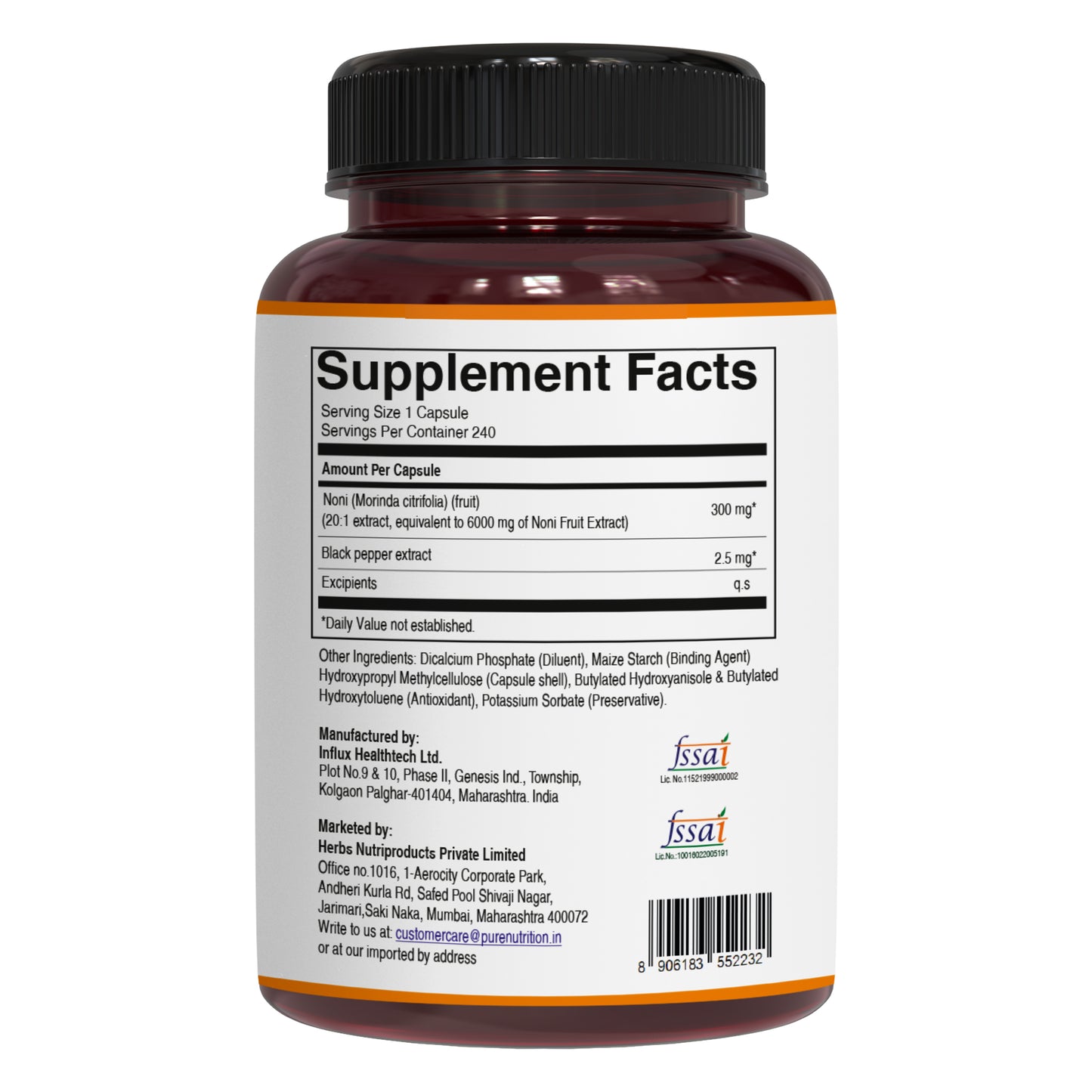 Pure Nutrition Noni Fruit 6000 – 240 Veg Capsules