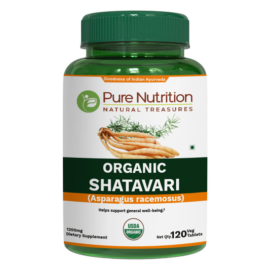 Pure Nutrition Organic Shatavari Tablets – 1200 mg