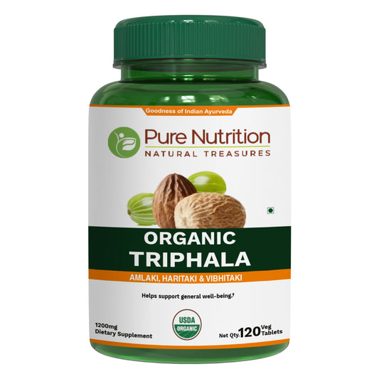Pure Nutrition Organic Triphala 120 Veg Tablets