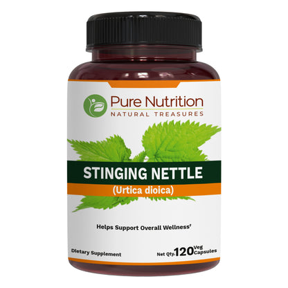 Pure Nutrition Stinging Nettle 120 Veg Capsules | Herbal Supplement for Overall Wellness