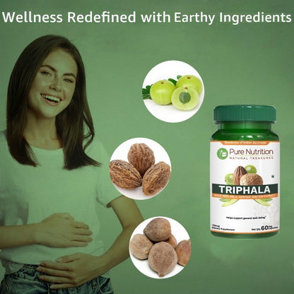 Triphala Extract Capsules - Traditional Ayurvedic Digestive Support & Gentle Daily Detox