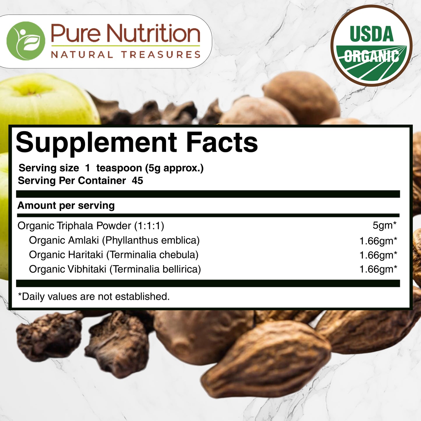 Pure Nutrition Organic Triphala Powder | 227 g