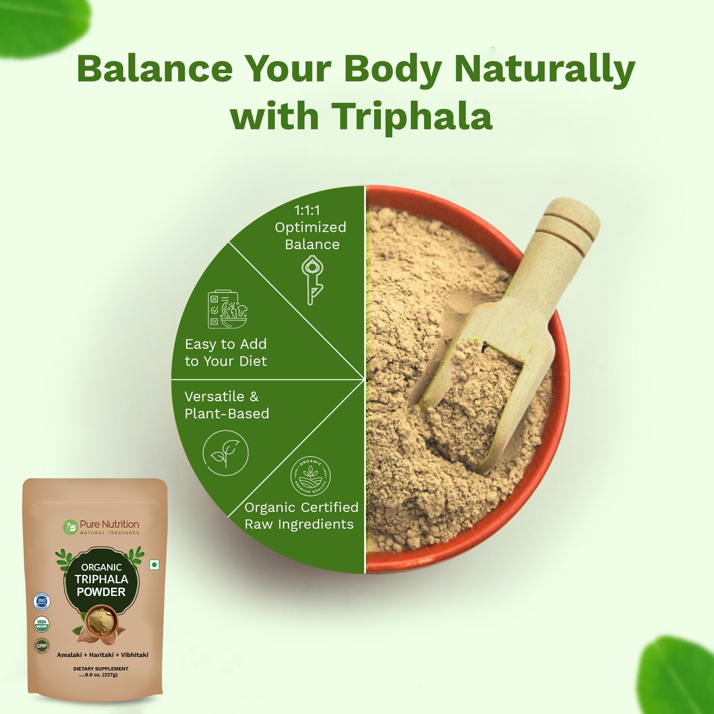 Pure Nutrition Organic Triphala Powder | 227 g