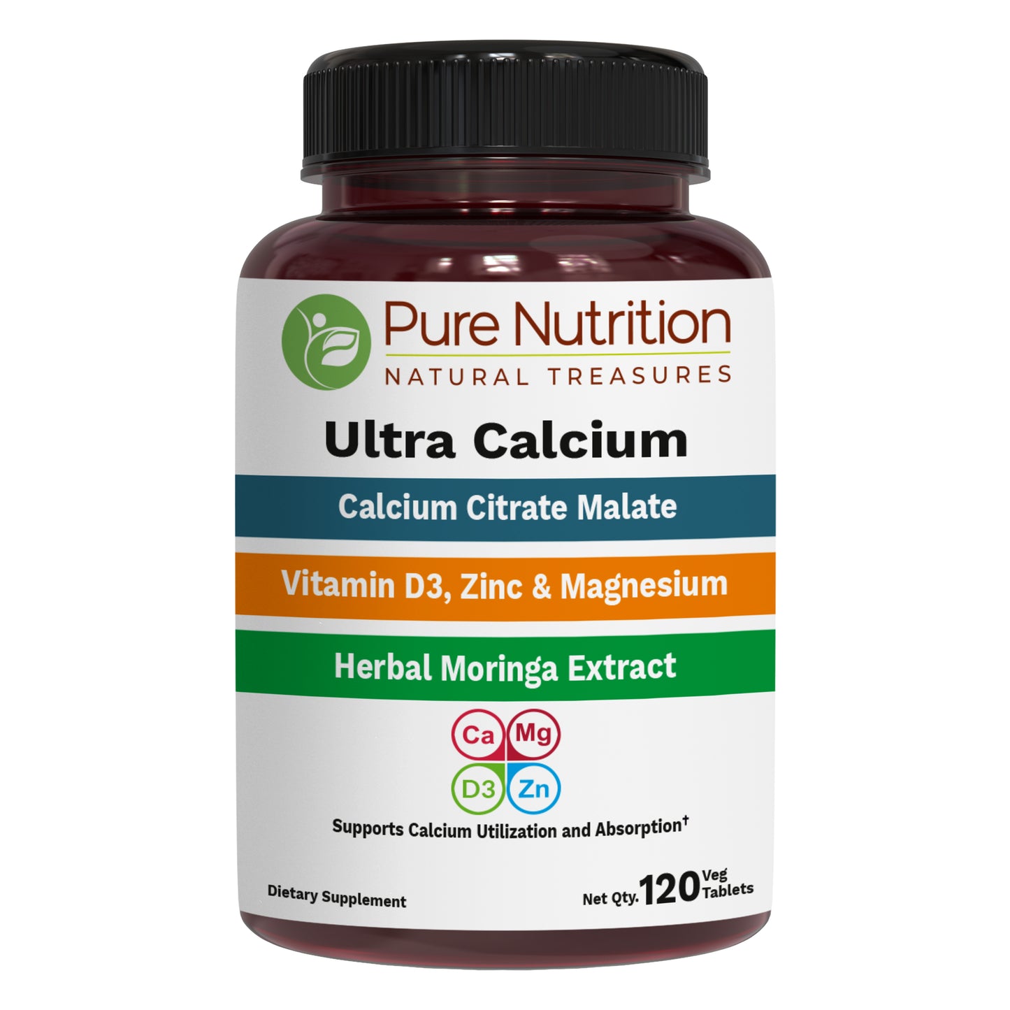 Ultra Calcium Citrate 1000mg - High Absorption Calcium Supplement with Vitamin D, Zinc & Magnesium