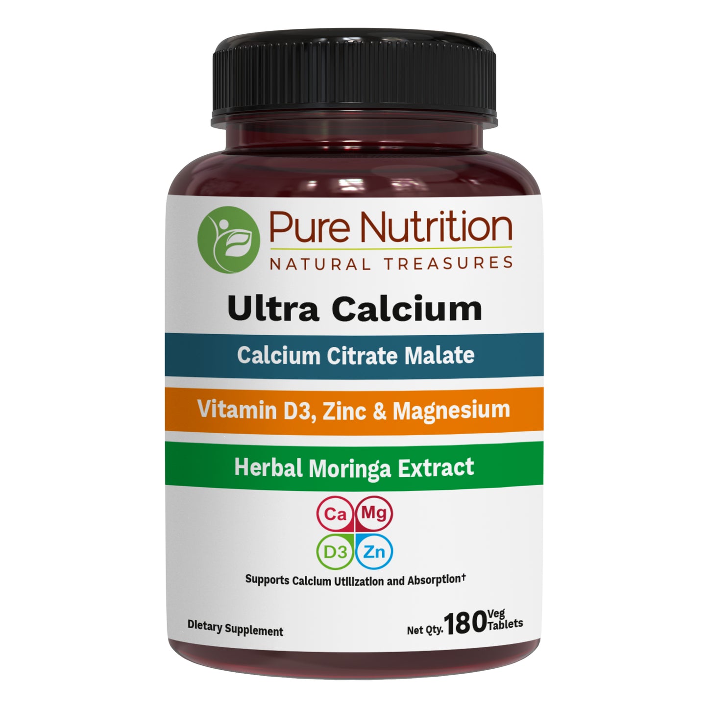 Ultra Calcium Citrate 1000mg - High Absorption Calcium Supplement with Vitamin D, Zinc & Magnesium