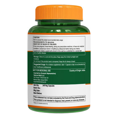 Pure Nutrition Zinc Methionine + Copper Dietary Supplement – 45.7 mg | 240 Veg Capsules
